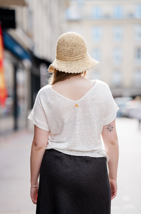 T-shirt en lin MADE IN FRANCE "let the music play"