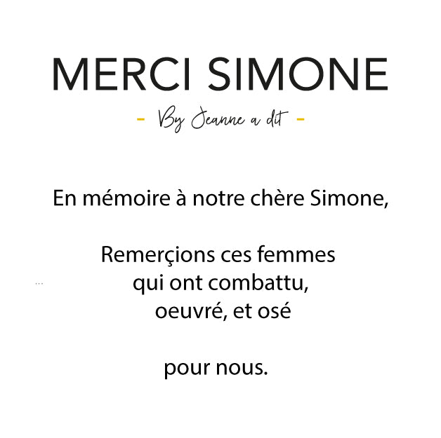 T-shirt femme Classic en coton Bio " merci simone "