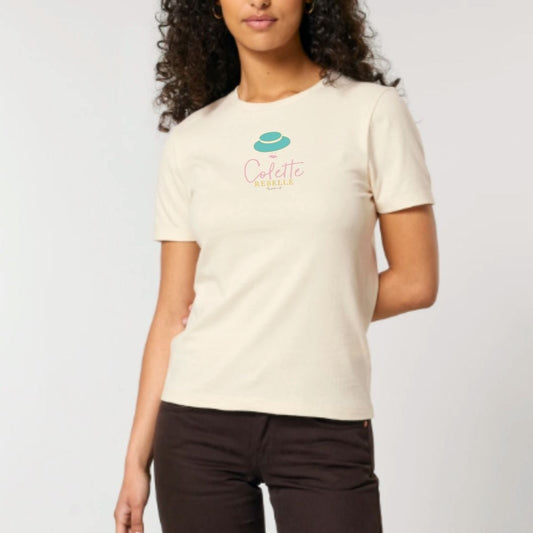 Camiseta de mujer de algodón orgánico "Colette la rebelde"