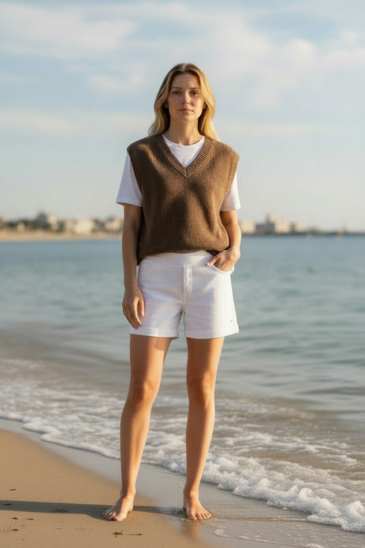 débardeur "Marguerite" en laine mérinos