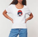 T-shirt femme en coton Bio Rosa " Jeanne la pirate "