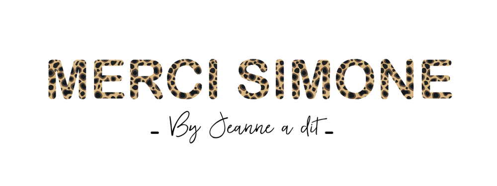 T-shirt femme Large en coton Bio " Merci Simone " léopard