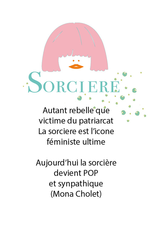 T-shirt femme en coton Bio Rosa " sorcière "