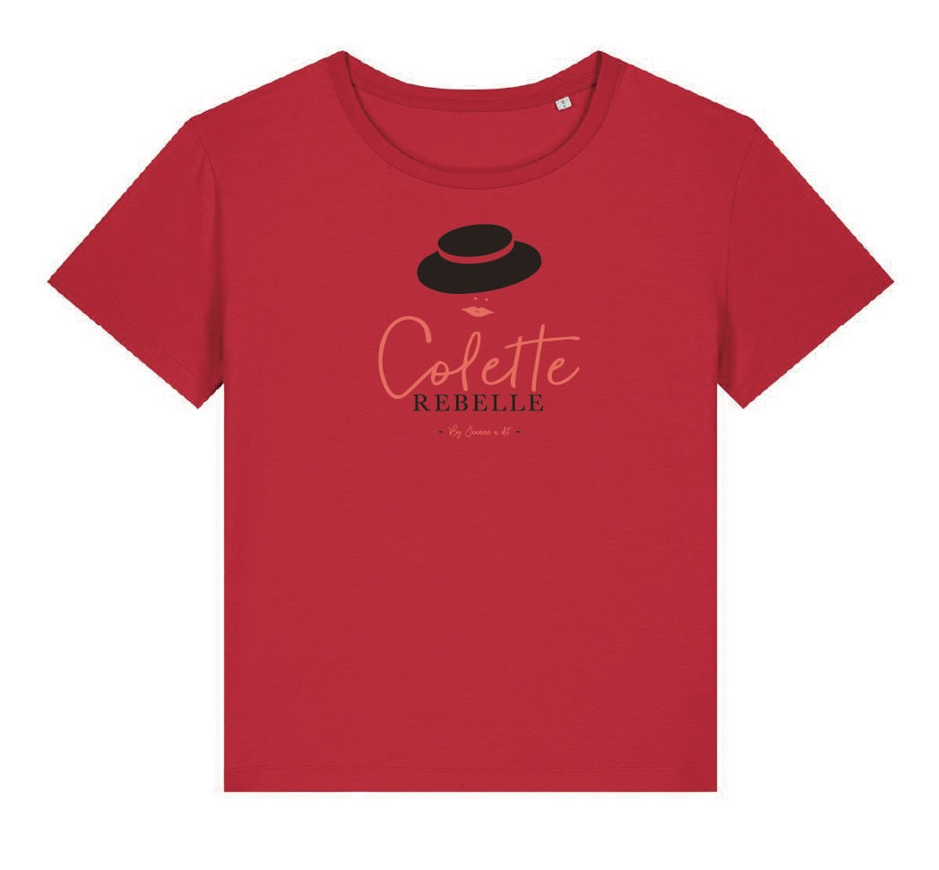 Camiseta de mujer de algodón orgánico "Colette la rebelde"