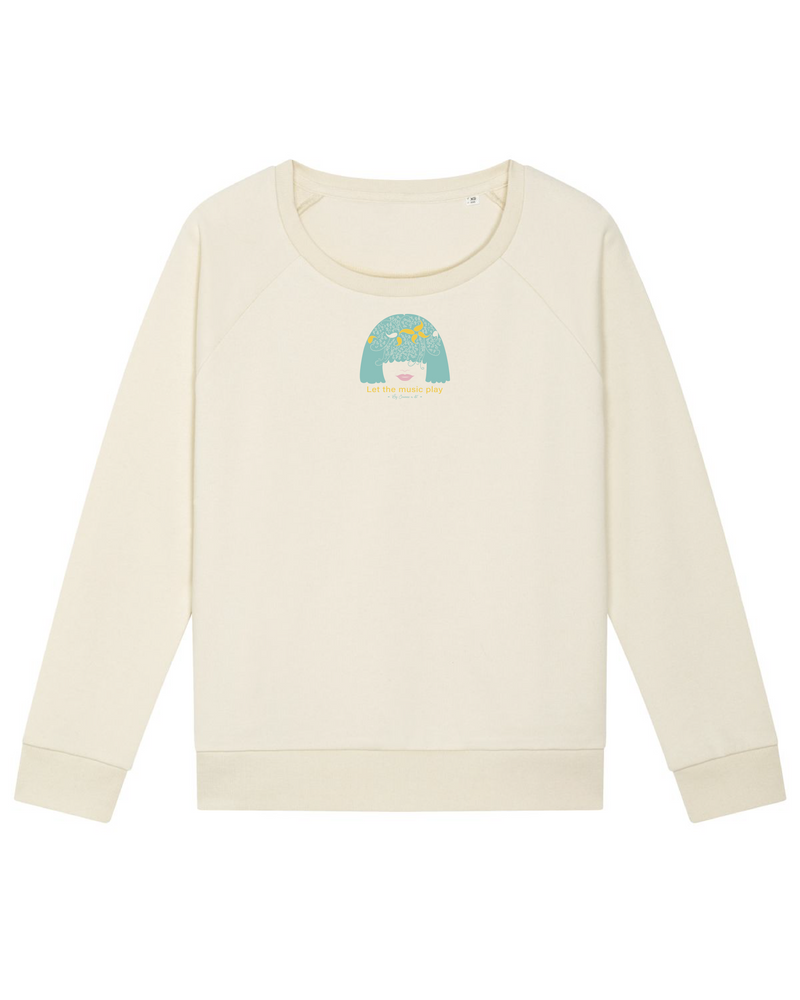 Sweat femme coton Bio "Let the music play"