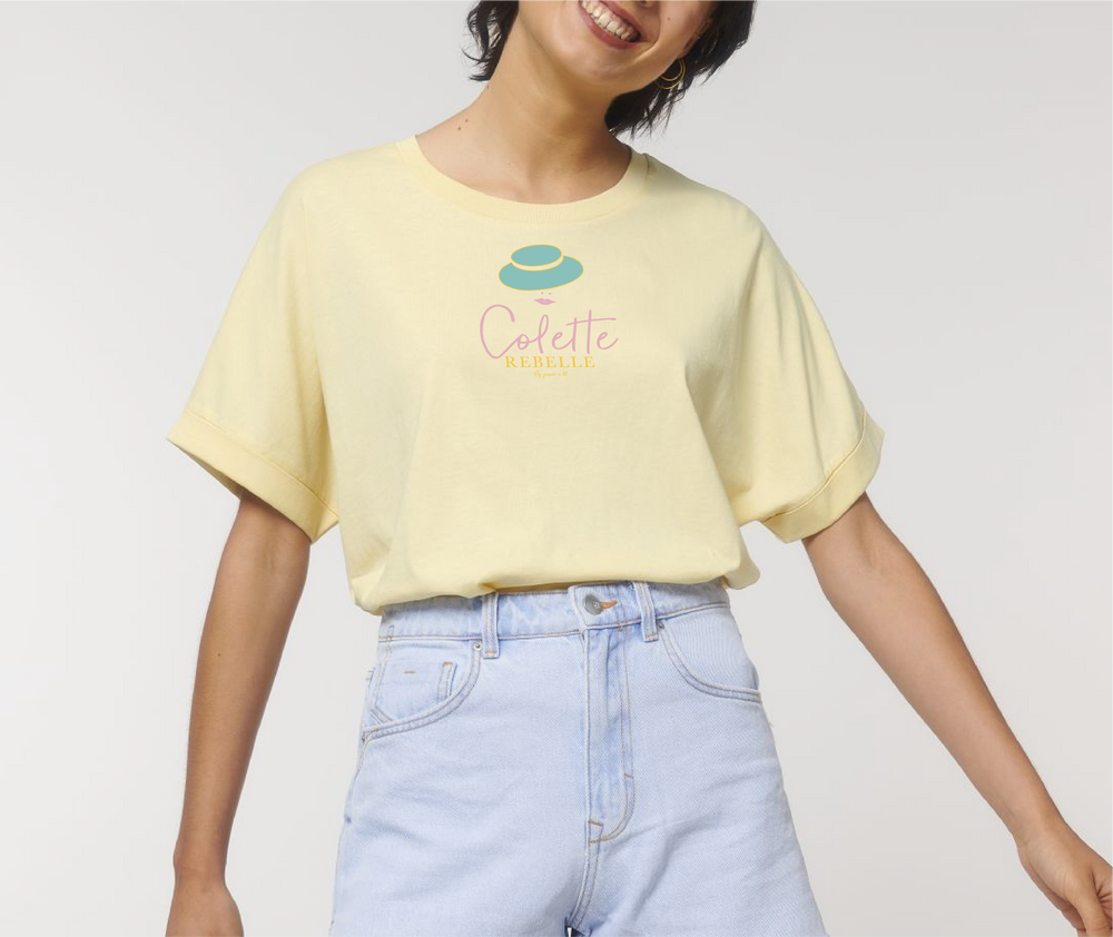 T-shirt femme en coton Bio " Colette la rebelle "