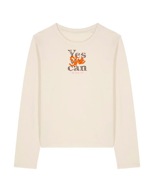 Camiseta de mujer de manga larga de algodón orgánico "Bayadère"