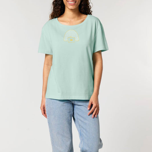 Camiseta mujer rosa algodón orgánico "Mujer excepcional"