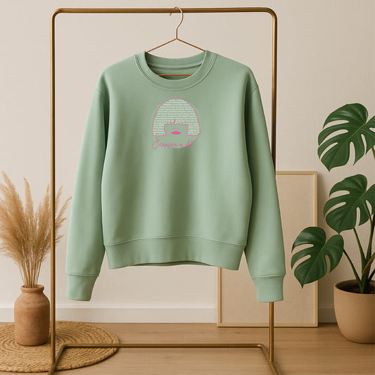 Sweat femme BOXY en coton Bio "femme d'exception"