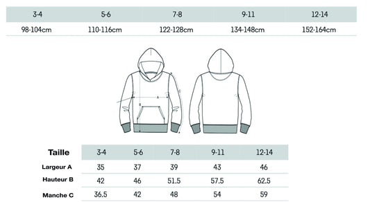 Sudadera infantil con capucha de algodón orgánico "Mujer Excepcional"