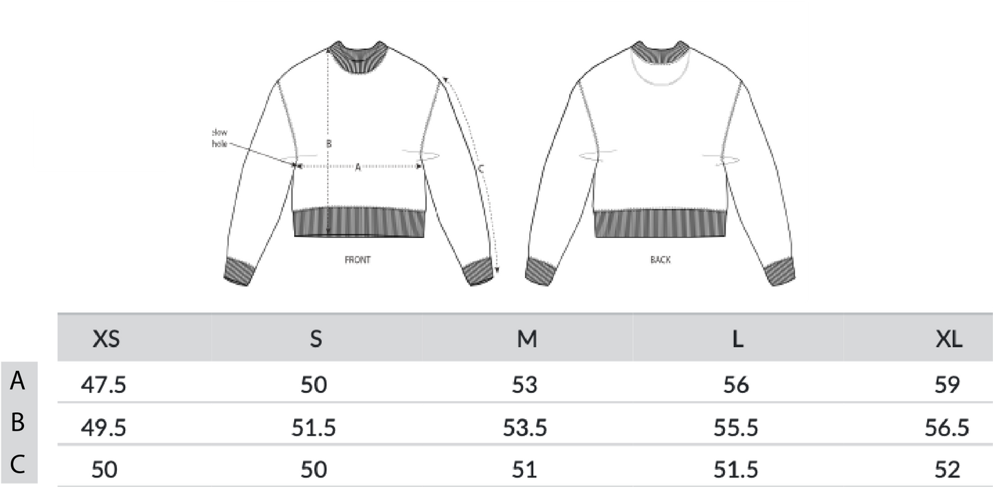 Sudadera corta de mujer de algodón orgánico "Iconic"