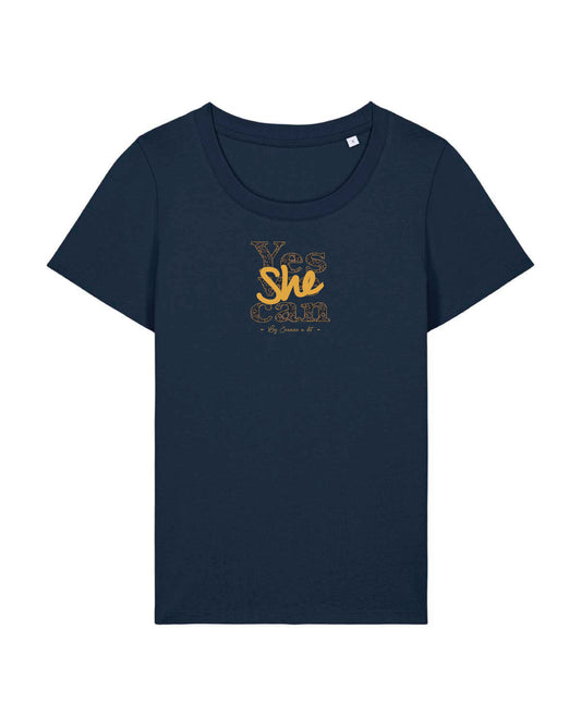 T-shirt femme Dora en coton Bio " Yes she can "