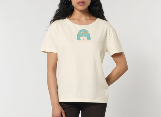 T-shirt femme en coton bio "Let the music play"