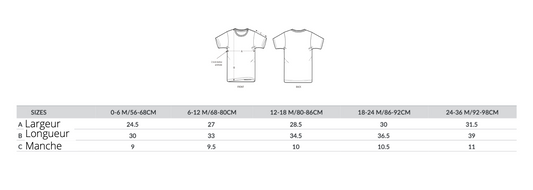 T-shirt bébé en coton Bio