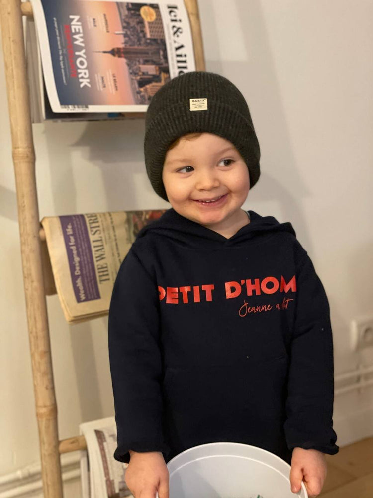 Sweat enfant à capuche en coton bio " Petit D'hom "