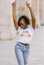 T-shirt femme en coton Bio " Peace and Love "