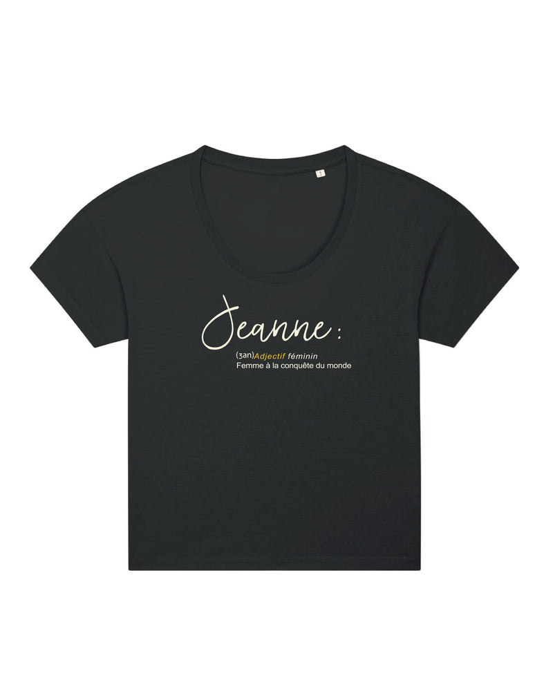 T-shirt femme en coton Bio Rosa " Définition de Jeanne "