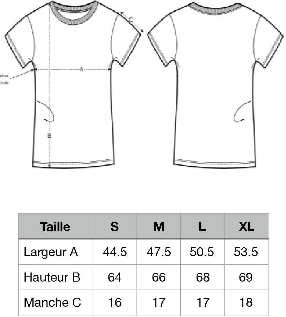 Camiseta de mujer de algodón orgánico "Colette la rebelde"