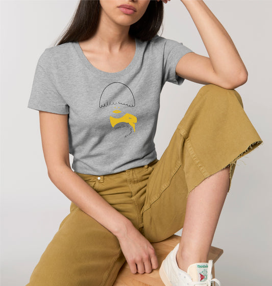 Camiseta mujer algodón orgánico "Felices mayores de 50"