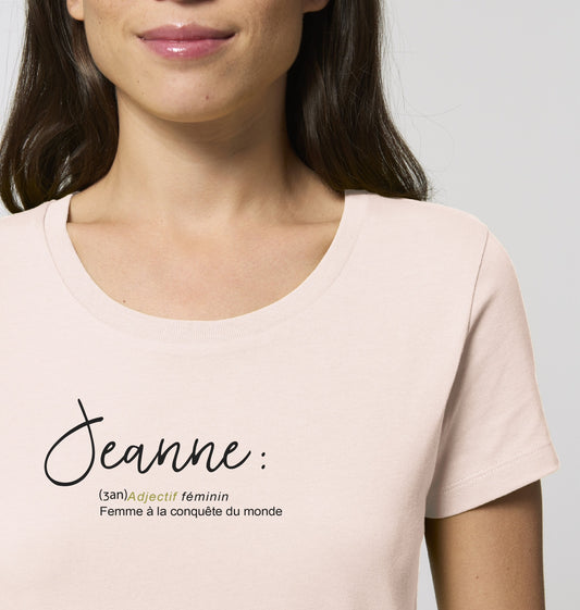 Camiseta de mujer de algodón orgánico "Definición de Jeanne"