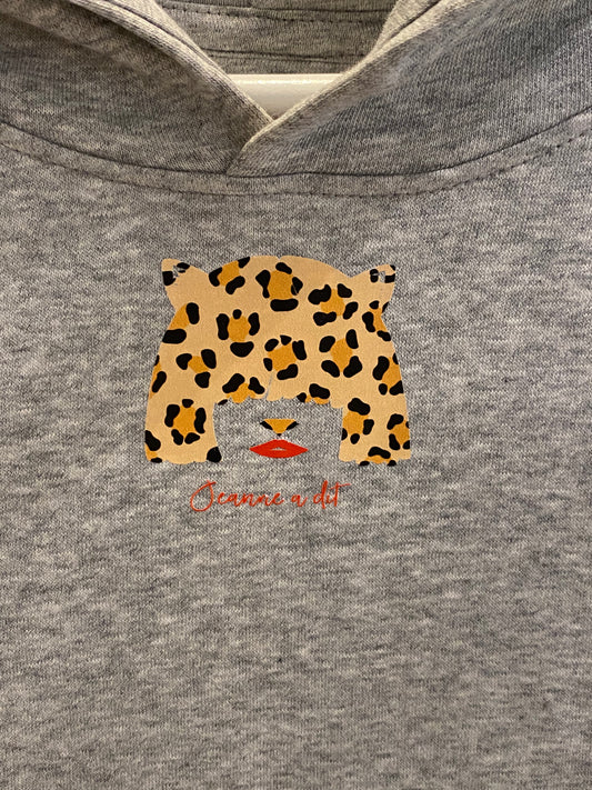 Sudadera infantil con capucha de algodón orgánico "Grrr" mini visual