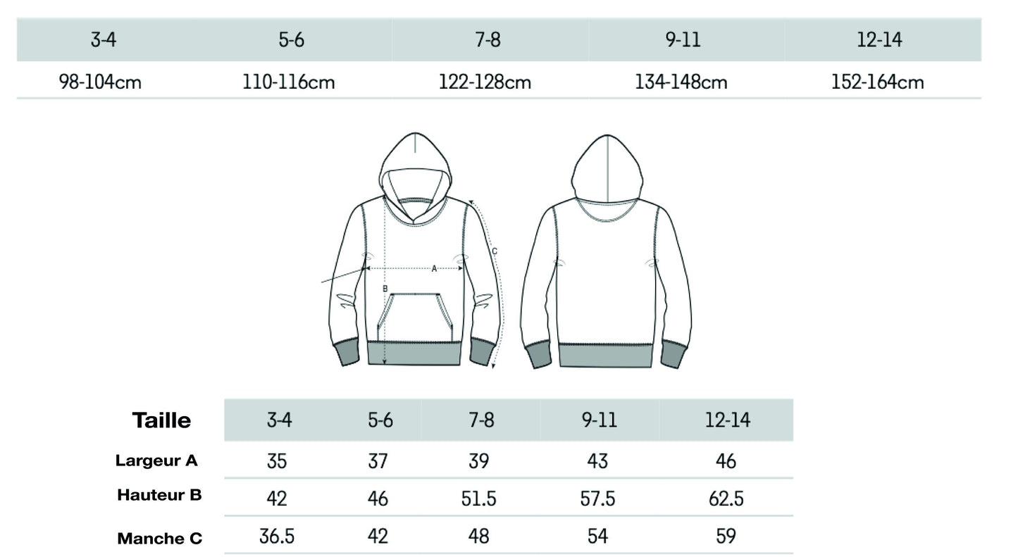 Sudadera infantil con capucha de algodón orgánico "Petit D'hom"