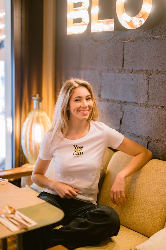 T-shirt femme en coton Bio " Yes she can " visuel mini