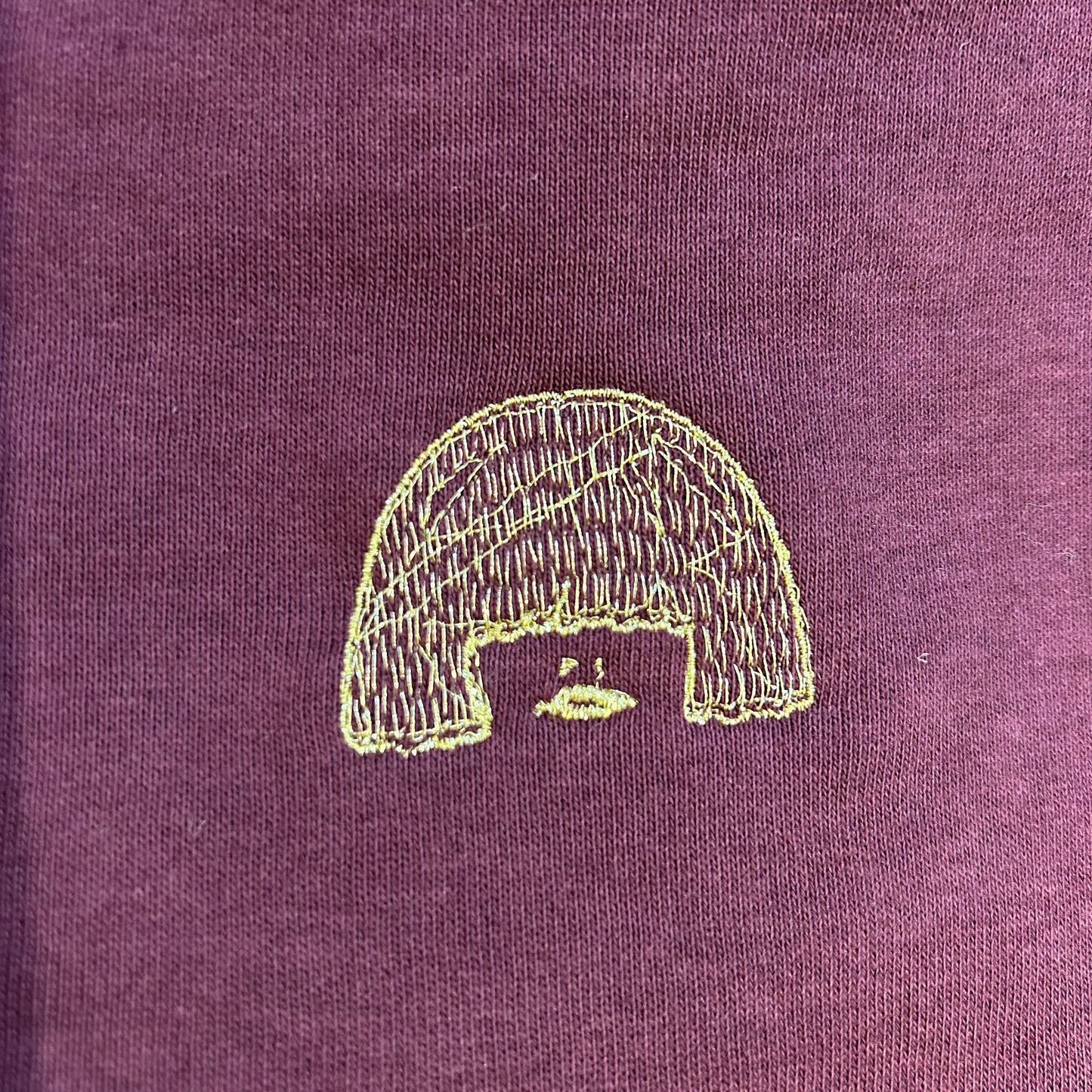 Sweat en TENCEL broderie dorée