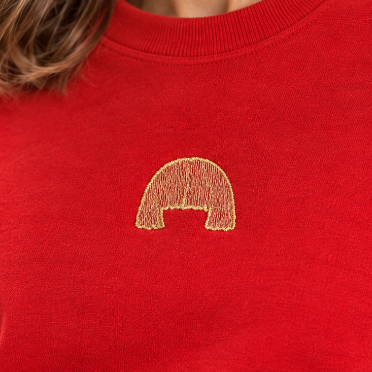 Sweat femme 80' broderie dorée