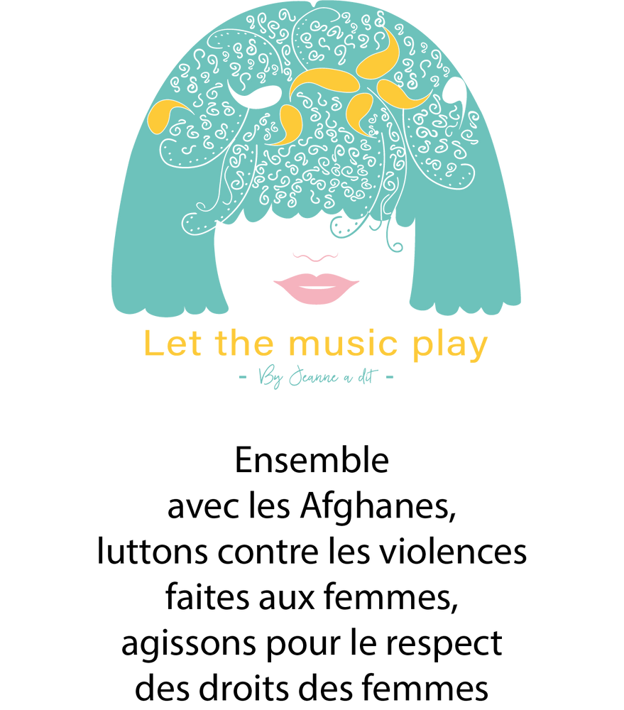 T-shirt femme en coton Bio " Let the music play "