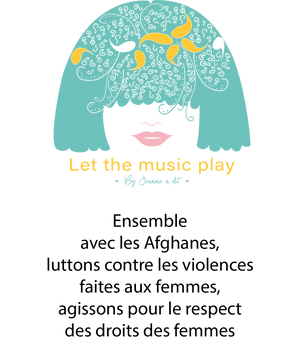 T-shirt femme en coton Bio " Let the music play "