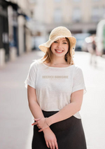 T-shirt femme en lin Made in France "Merci Simone"
