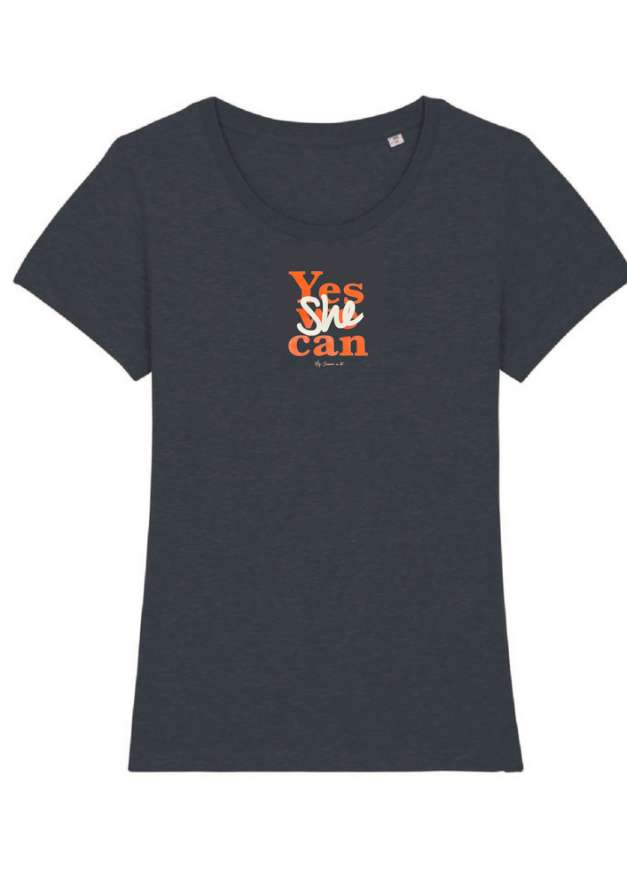 T-shirt femme en coton Bio "Yes she can"