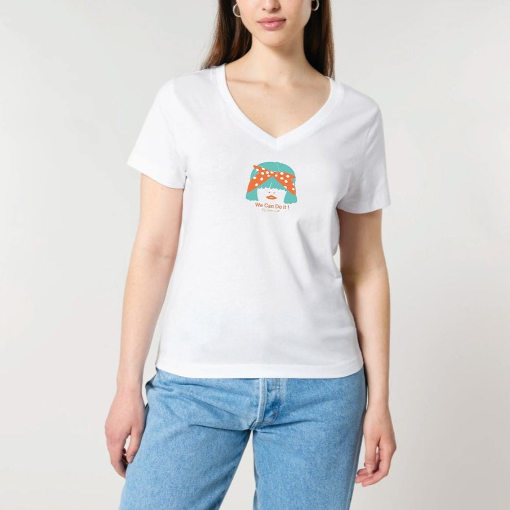 T-shirt femme en coton Bio George " We can do it "