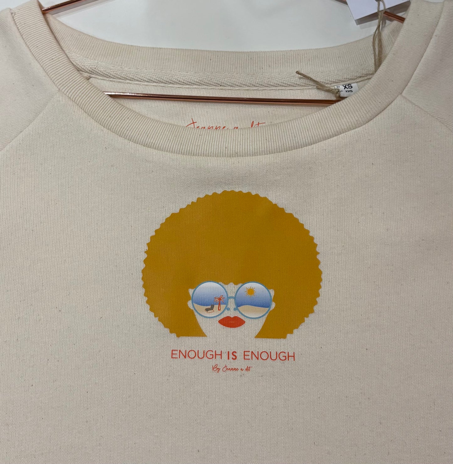 Sweat femme en coton Bio "Enough is enough" léopard