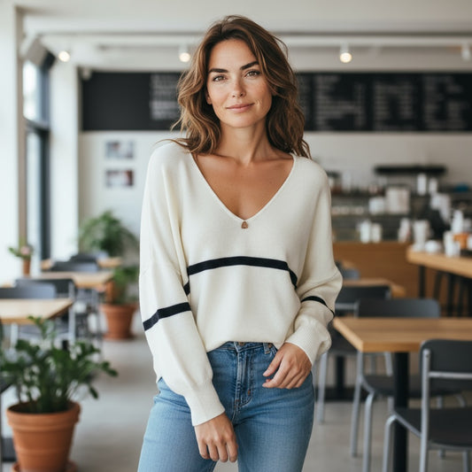 Jersey de mujer de lana merino Made in France "Héléna"