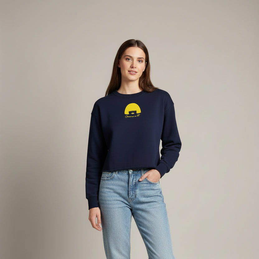 Cropissime hooded sweatshirt from "Jeanne" for women in organic cotton