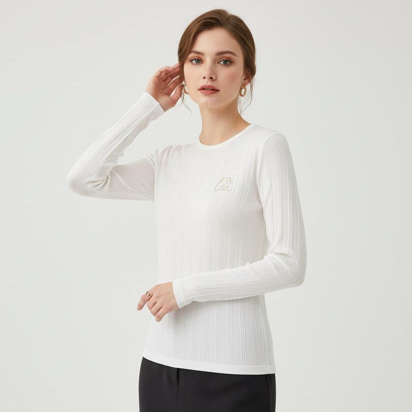 T-shirt manche longue violette
