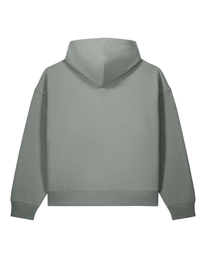 Chaqueta con cremallera de algodón orgánico con bordado en la espalda