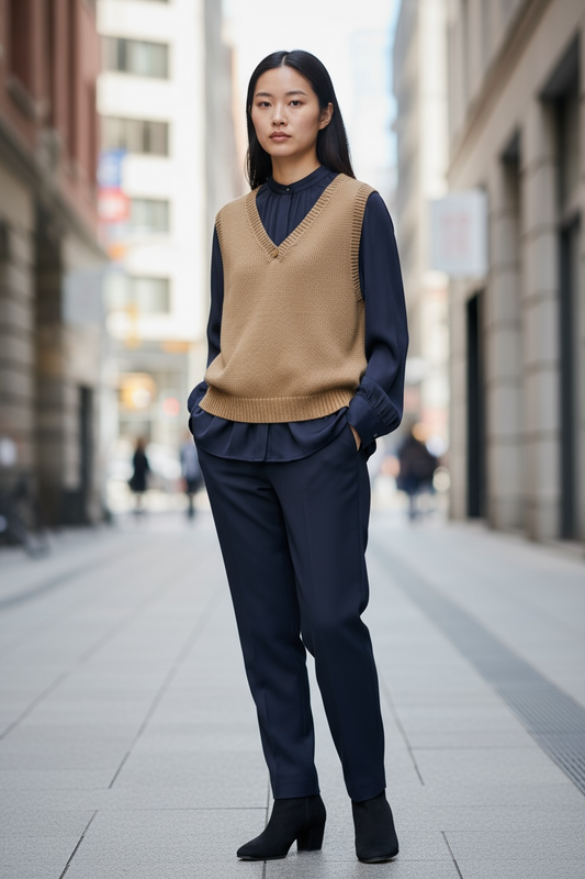 débardeur "Marguerite" en laine mérinos