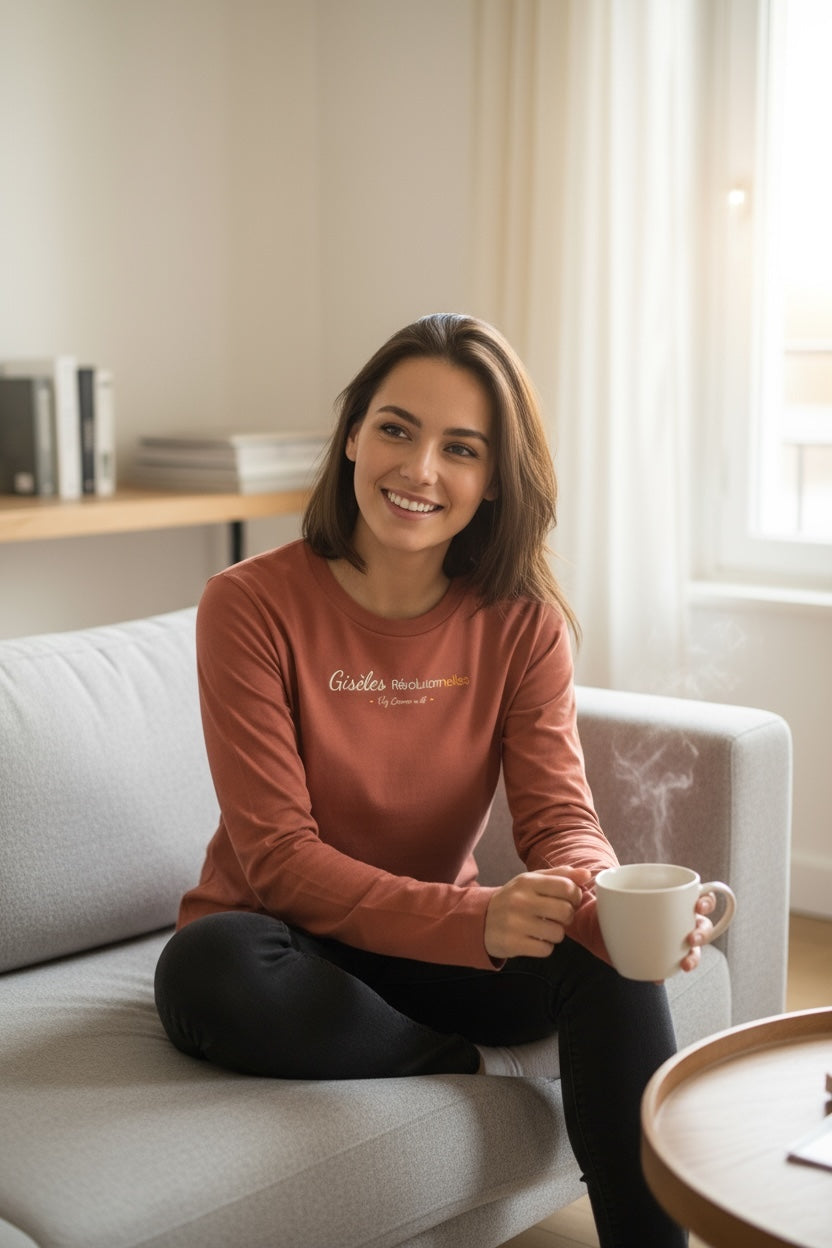T-shirt femme à manches longues en coton Bio " Gisèles revolutionnelles"