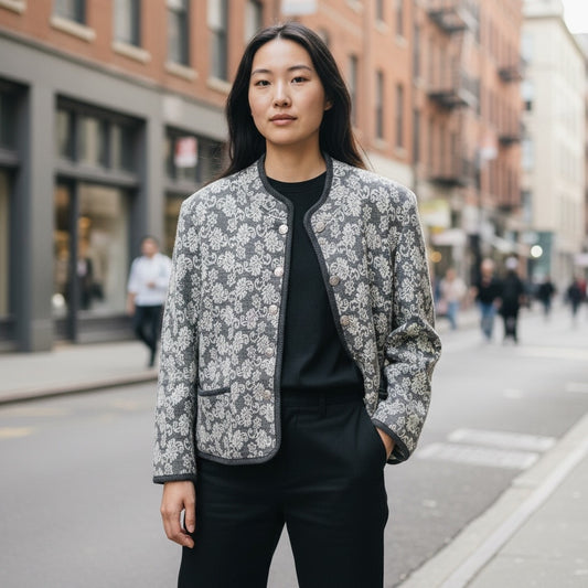 La veste vintage en lainage upcyclé de Jeanne