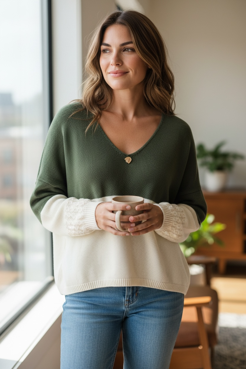 Jersey de mujer de lana merino Made in France "Héléna"