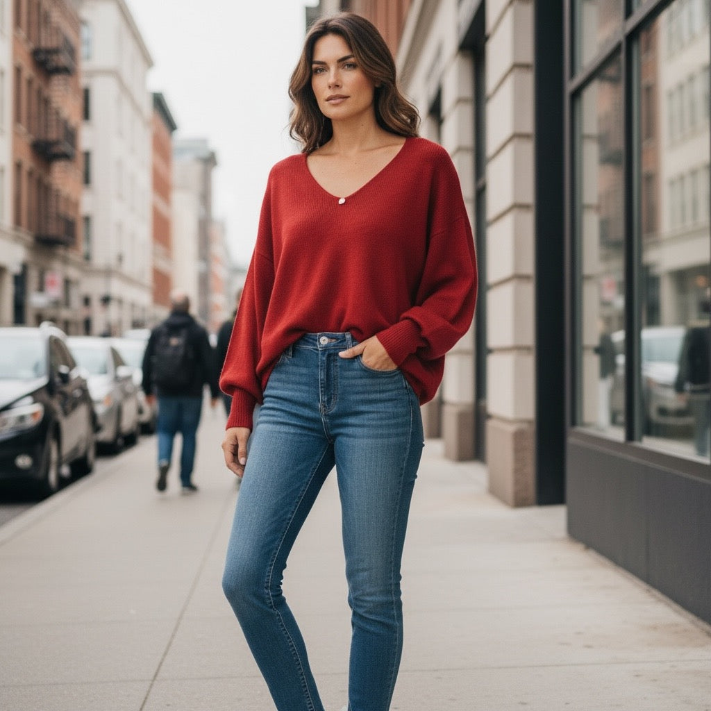 Jersey de mujer de lana merino Made in France "Héléna"