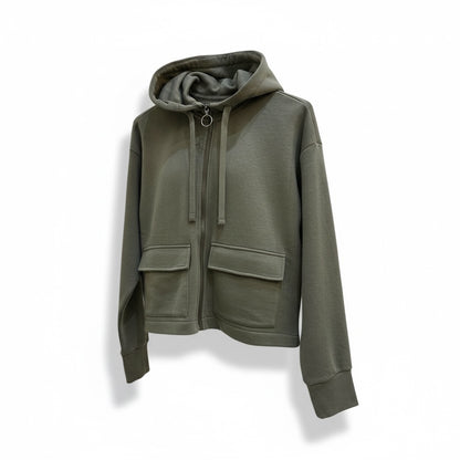 Sudadera tipo chaqueta con cremallera de algodón orgánico 