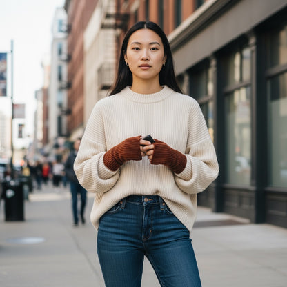 Mitaines en laine mérinos Made in France