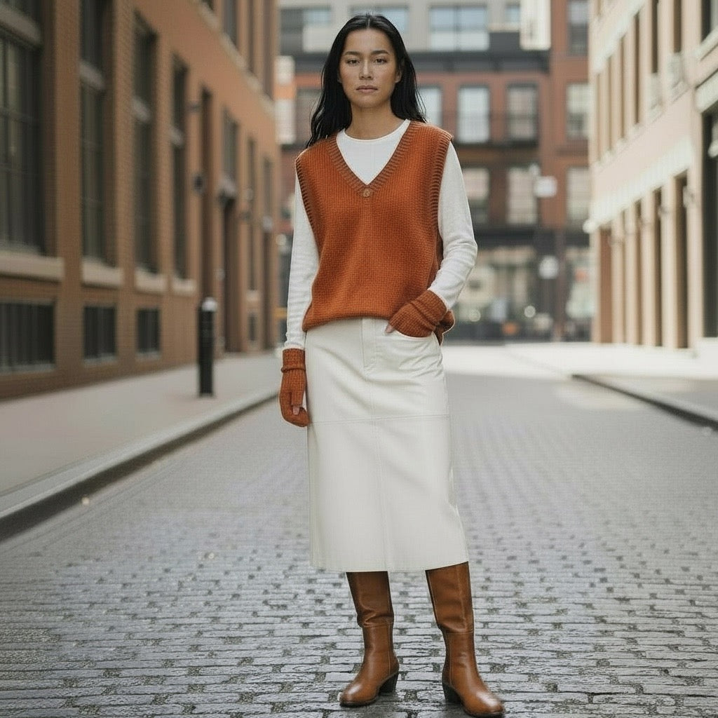 débardeur "Marguerite" en laine mérinos