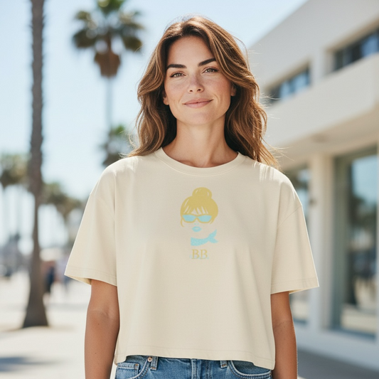 Camiseta grande de mujer de algodón orgánico "Flor"