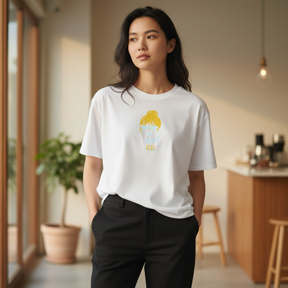 Large women's organic cotton T-shirt "Flower"