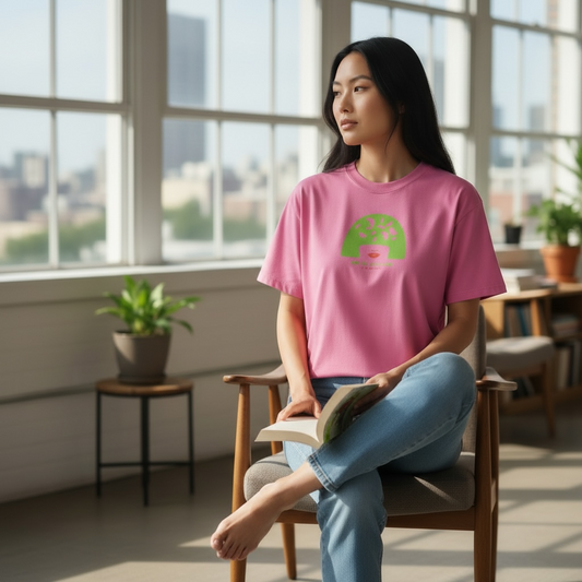 Camiseta grande de mujer de algodón orgánico "Flor"
